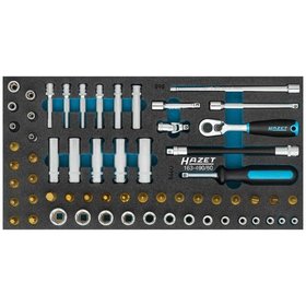 HAZET - Steckschlüssel Satz 163-490/60, Vierkant 6,3mm (1/4"), Außen TORX® Profil, Außen Sechskant-Tractionsprofil, Innen TORX® Profil, Innen Sechskant