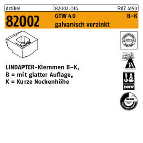LINDAPTER-Klemme ART 82002 GT B KM 10 feuerverzinkt, kurz * S