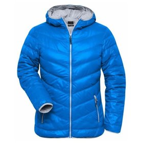 James & Nicholson - Damen Daunenjacke ultraleicht JN1059, blau/silber, Größe S