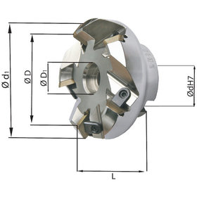 FORMAT - Planfräser 45° mit Innenkühlung ø125mm Klemmung Z 7