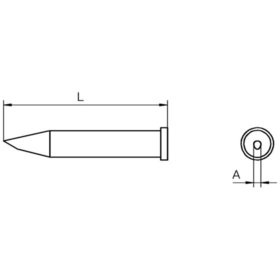 Weller® - Lötspitze Serie XT, Rundform, XT AA/ø1,6mm, abgeschrägt, 1 Stück