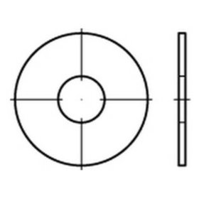 Kotflügelscheibe ART 88104 Stahl 4,3x 15 x1,25 galvanisch verzinkt