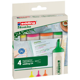 edding - 24 EcoLine Textmarker 4er-Set sortiert