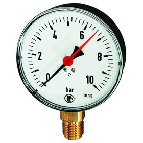 RIEGLER® - Standardmanometer, Kunststoffgehäuse, G 1/2" unten, -1/+3,0 bar, Ø100