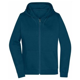 James & Nicholson - Damen Basic Kapuzen-Sweatjacke JN755, petrol, Größe M