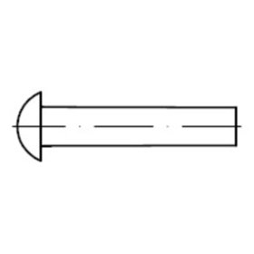 Halbrundniet DIN 660 Stahl blank ø5 x 60mm