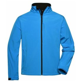 James & Nicholson - Herren Softshell Jacke JN135, aqua-blau, Größe XL