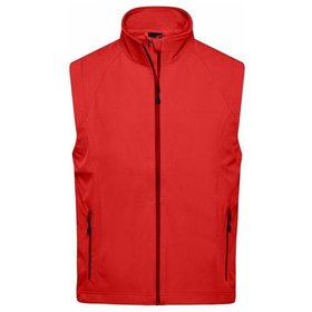 James & Nicholson - Herren Softshell Weste JN1022, rot, Größe XXL