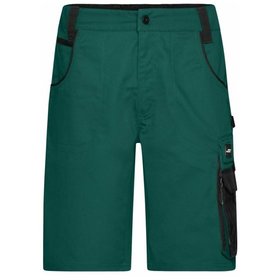 James & Nicholson - Workwear Shorts JN835, dunkelgrün/schwarz, Größe 44