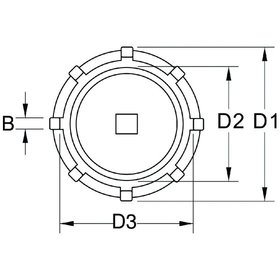 KSTOOLS® - 3/4" Nutmuttern-Schlüssel Scania 8 Zapfen für Scania