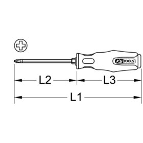 KSTOOLS® - ERGOTORQUEmax Schlagkappen-Schraubendreher, PH0