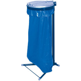VAR® - Abfallsammler 120 l blau 4 Füße Metalldecke