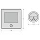 BASI - Digitaler Türspion - TS 800, für Hauseingangs- und Wohneingangstüren, Interner Fotospeicher (90 Fotos), Integrierte Klingel, Inkl. Micro USB Ladekabel