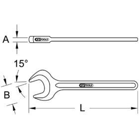 KSTOOLS® - BRONZEplus Zugmaulschlüssel 15°, 13/16"