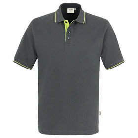 HAKRO - Poloshirt Casual 803, anthrazit/kiwi, Größe L