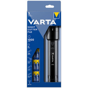 VARTA® - Premium-Taschenlampe mit 6AA Batterien, die mit ihrer extra hellen LED mit bis zu 1000lm die Nacht erhellt. Inkl. Fokussierung und 4 Leuchtmodi.