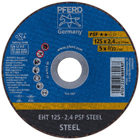 PFERD - Trennscheibe EHT 125x2,4x22,23 mm gerade Universallinie PSF STEEL für Stahl