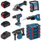 Bosch - 18V Profi-Set 5-teilig GSB + GWS + GBH + GSA + GLI