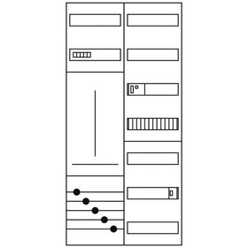 hager - Komplettschrank AP/UP 1Z 1stö 2Feld IP44 SS_5p mit Sammelschiene 5p