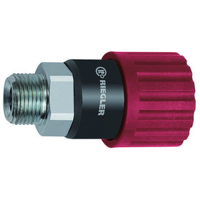 RIEGLER® - Dreh-Sicherheitskupplung NW 6, ISO 6150 C, Stahl, G 1/4" A