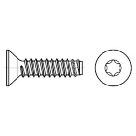 Senkkopf-Blechschraube ISO 14586-F-T Stahl galvanisch verzinkt ø4,8 x 38mm