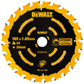 DeWALT - Kreissägeblatt für Akku-Handkreissägen ø165 x 20mm 24WZ