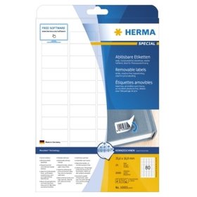 HERMA - Haftetikett 10003 35,6x16,9mm weiß 2.000er-Pack