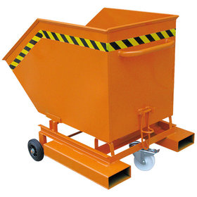 Eichinger® - Kastenwagen mit Rollen und Einfahrtaschen, 300 kg, 750 Liter, reinorange