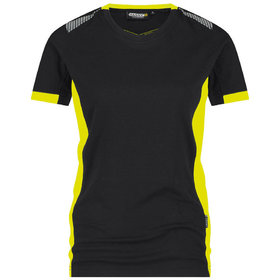 Dassy® - LOGIX - TAMPICO T-Shirt für Frauen, schwarz/warngelb, Größe 2XL