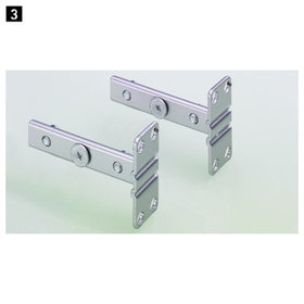 HETTICH - Möbel-Frontwinkel, 90°, 43745, silber pulverbeschichtet