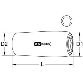 KSTOOLS® - 1/4" Bithalter mit Schutzisolierung, 40mm