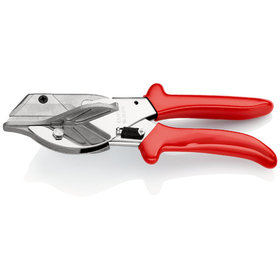 KNIPEX® - Gehrungsschere für Kunststoff- und Gummiprofile verchromt, mit Kunststoff-Hüllen 215 mm 9435215