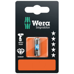 Wera® - 840/1 IMP DC Impaktor Bits SB, 6 x 25mm