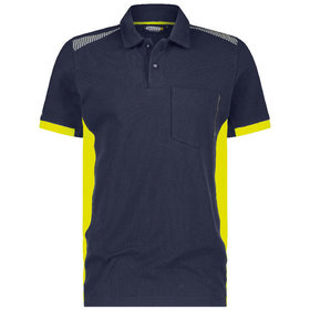 Dassy® - LOGIX - VERACRUZ Poloshirt, nachtblau/warngelb, Größe 2XL