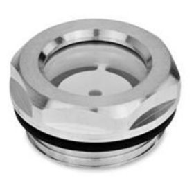 Ganter Norm® - 743-14-G1/2-A Ölschaugläser, Aluminium / Floatglas