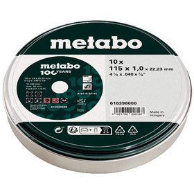 metabo® - Trennscheiben SP 115x1,0x22,23 Inox, 100 Jahre, TF 41 , 10 Stück in Blechdose