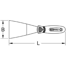 KSTOOLS® - Edelstahl Spachtel, 40mm, mit 2-Komponentengriff