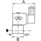 RIEGLER® - 2/2-Wege-Magnetventil, Edelstahl,NBR, NC,zwangsgesteuert,230 V,50-60 Hz, G 1/2", PN 0-9 bar