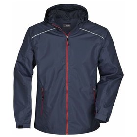 James & Nicholson - Herren Regenjacke JN1118, navy-blau/rot, Größe XL