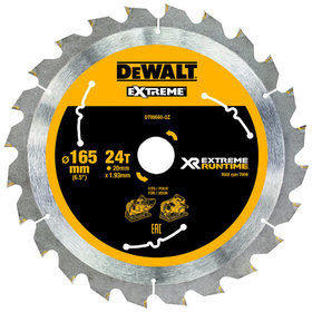 DeWALT - Kreissägeblatt für Tauchkreissägen 165 x 20mm 24WZ/FZ