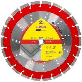 KLINGSPOR - DT 900 BX Diamanttrennscheiben, 400 x 3,6 x 25,4 mm 26 Segmente 40 x 3,6 x 12 mm, Standardverzahnung