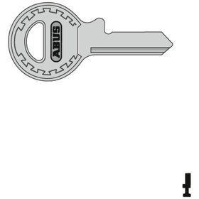 ABUS - Schlüsselrohling, 65/15, 45/15, 84/15, rund, Messing neusilber