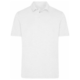 James & Nicholson - Herren Active Slub Polo JN8752, weiß, Größe M