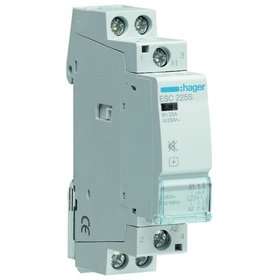 hager - Installationsschütz 25A 230V/UC 230V/UC 2S 1900W/AGL 950VA/LL 1TE