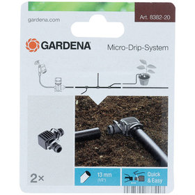 GARDENA - Micro-Drip-System L-Stück 1/2" - 13mm, 2 Stück
