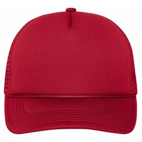 James & Nicholson - 5 Panel Retro Mesh Cap MB6550, rot, Einheitsgröße