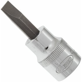 VIGOR® - Schraubendreher-Einsatz ∙ V2287N ∙ Vierkant 10mm (3/8") ∙ Schlitz Profil ∙ 1 x 7mm