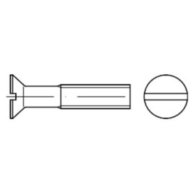 Senkschraube mit Schlitz DIN 963 Stahl 4.8 galvanisch verzinkt M4 x 65mm