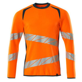 MASCOT® - Sweatshirt ACCELERATE SAFE, hi-vis Orange/Dunkelpetroleum, Größe M-ONE