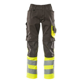 MASCOT® - Leeds Hose mit Knietaschen - SAFE SUPREME - Dunkelanthrazit/hi-vis Gelb, Gr. 82C47